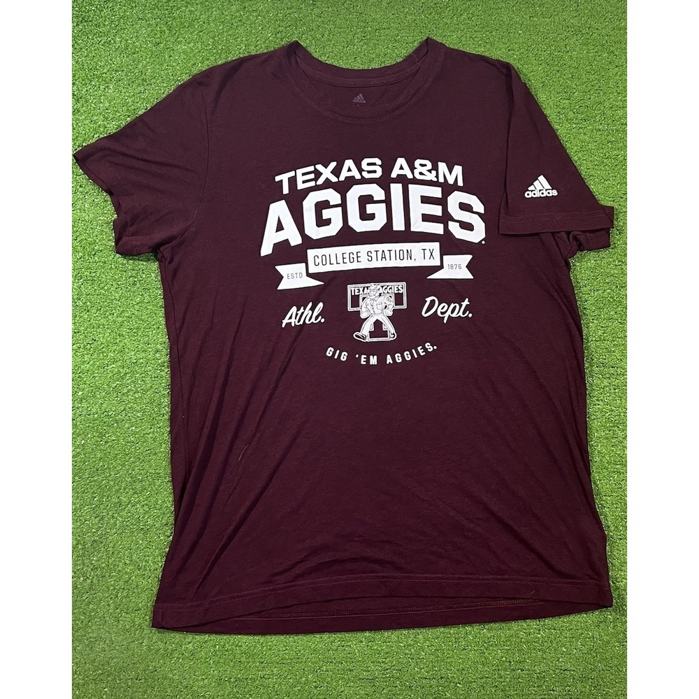 Texas A&m Team Issue Shirt L Aggie Football Adidas Tee Ol' Sarge Maroon EUC